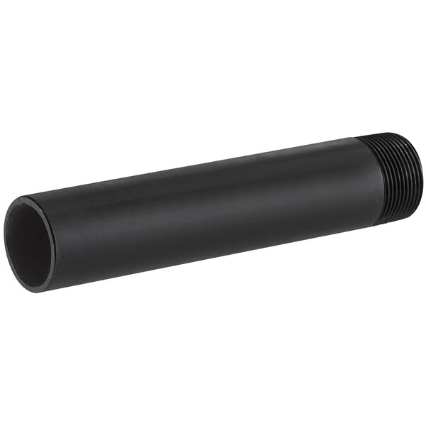 A black pipe with a black tube.