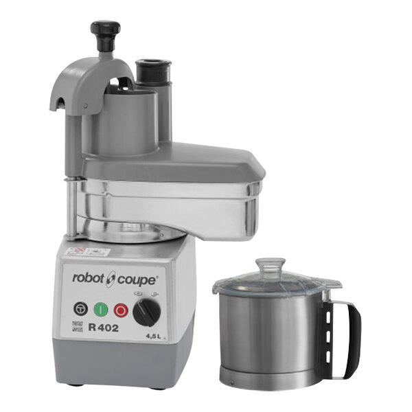 Robot Coupe R402A 2-Speed Combination Food Processor with 4.7 Qt. / 4.5 Liter Stainless Steel Bowl, Continuous Feed & 2 Discs - 2 hp