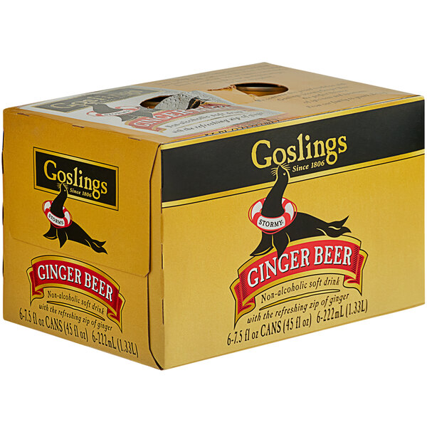 Goslings Ginger Beer Cans (6/Pack) WebstaurantStore