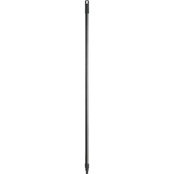 A black metal pole with a handle on it.