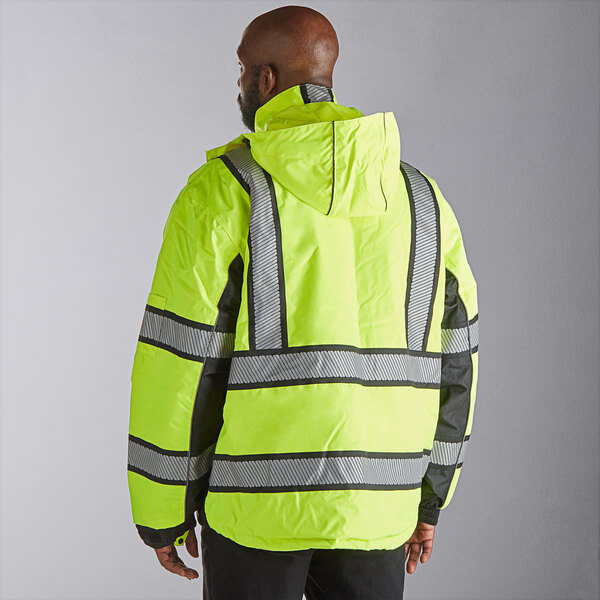 Cordova Reptyle HiVis Lime Type R Class 3 Quilted Parka with