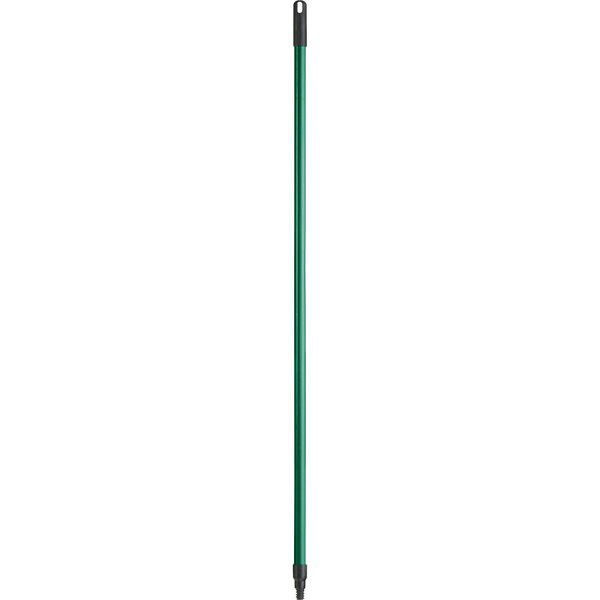 A green Lavex fiberglass broom handle with a black tip.