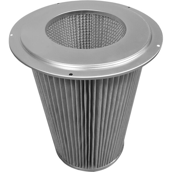 A Delfin Industrial PTFE polyester filter cartridge for a vacuum.