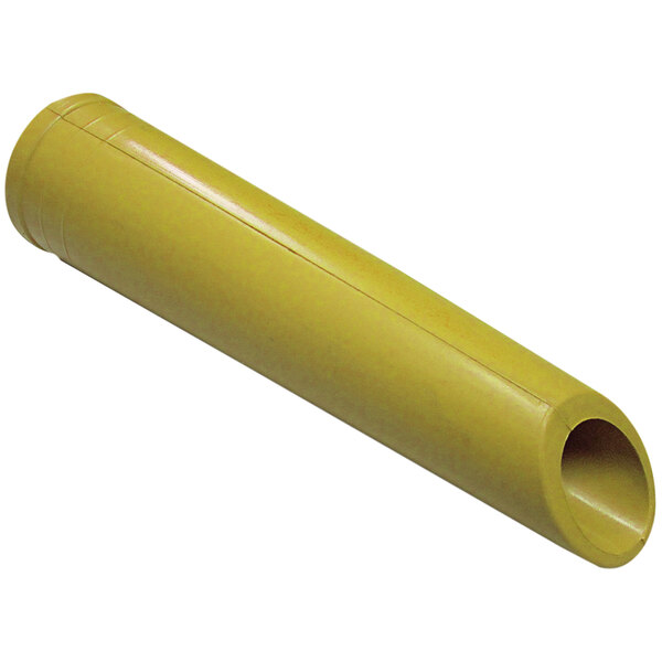 A yellow Delfin rubber nozzle tube with a hole.