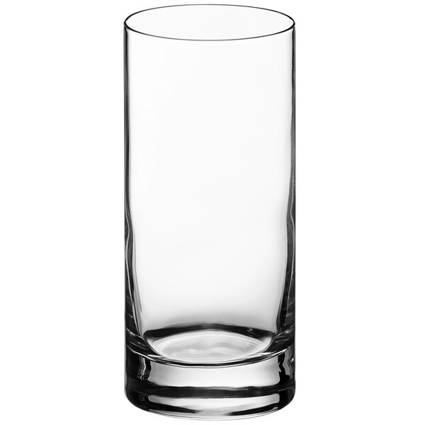 A Luigi Bormioli Classico long drink / Collins glass with a clear liquid inside.