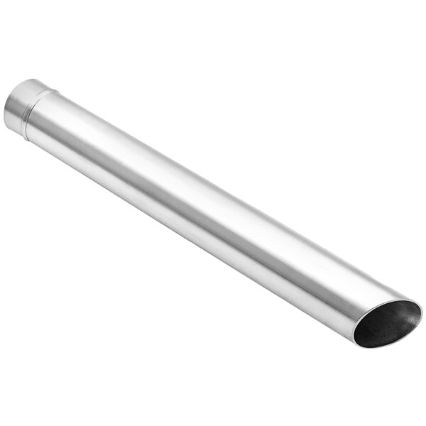 A silver aluminum round end lance tube for vacuum cleaners.