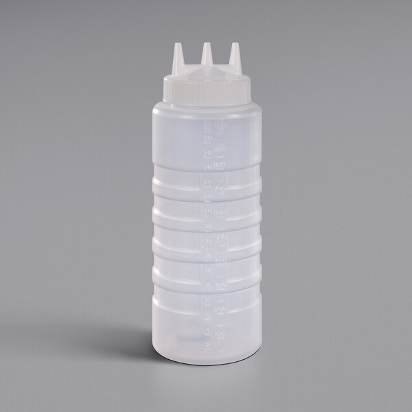 Hatco Krampouz 3VBOTTLE 1 Liter Triple Valve Squeeze Bottle for KSW Series Bottle Warmers