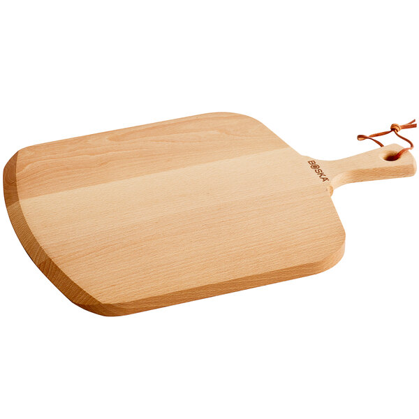 Boska Friends 11 1/2" Square Beech Wood Pizza Peel / Serving Board with