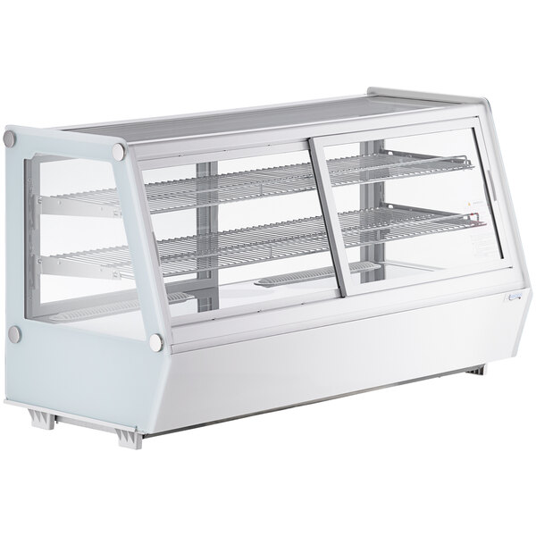 Avantco BCSS-60-HC 60" White Self-Serve Refrigerated Countertop Bakery Display Case with LED Lighting