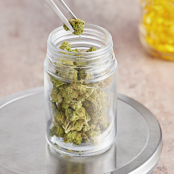 6 oz. Clear Thick Wall Glass Cannabis Jar 80/Case