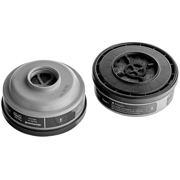 Two black Honeywell N-Series Organic Vapor Cartridge filters.