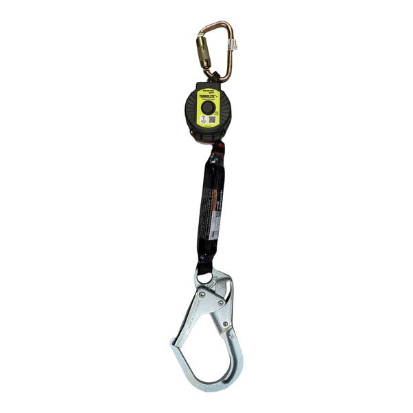 Honeywell Miller TurboLite 6' Personal Fall Limiter with Steel Carabiner and Locking Rebar Hook MTL-OHW1-02/6FT