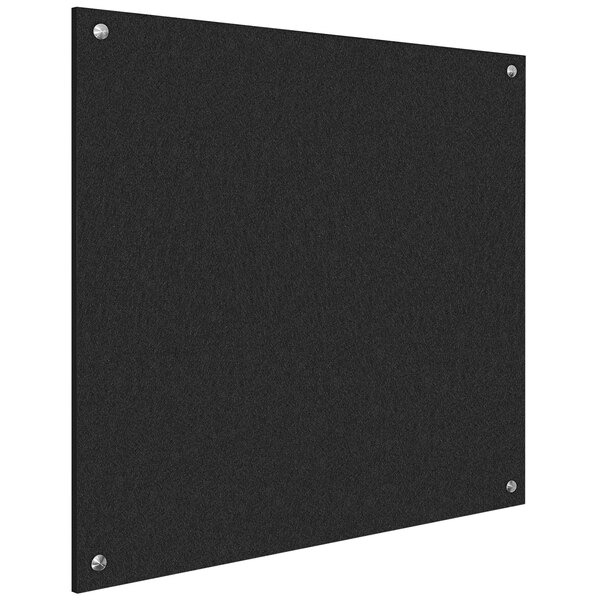 A black square Versare SoundSorb acoustic panel with screws.