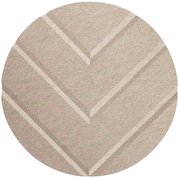 Versare SoundSorb 12" Beige Beveled WallMounted Acoustic Chevron Circle 78205202
