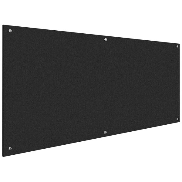 A black rectangular Versare SoundSorb acoustic panel with standoffs and screws.
