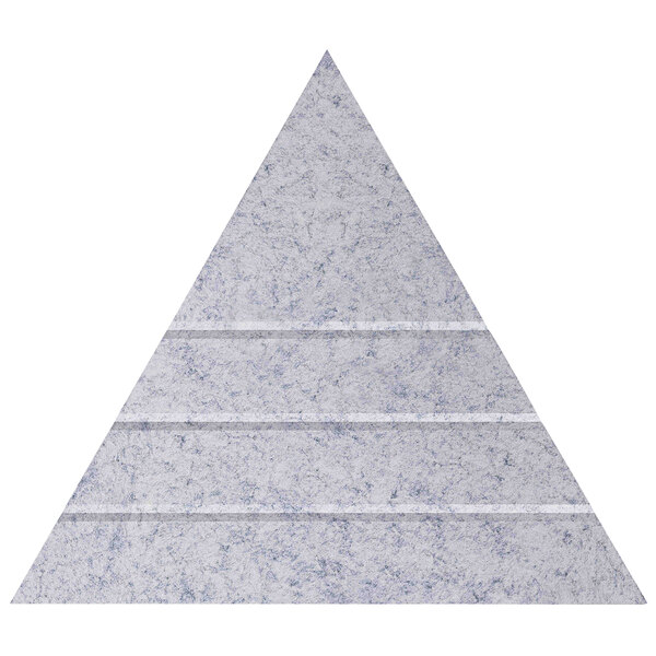 A marble gray triangle-shaped SoundSorb acoustic panel with beveled edges.
