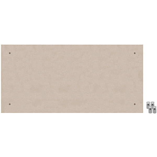 A beige Versare SoundSorb rectangular acoustic panel with screws.