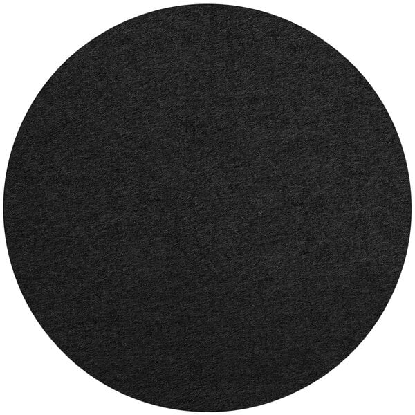 A black flat wall-mounted acoustic circle.