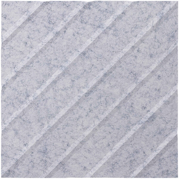 A close-up of a marble gray Versare SoundSorb square with a pattern of lines.