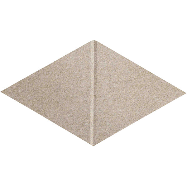 Versare SoundSorb 12" x 20 13/16" Beige Beveled WallMounted Acoustic Canyon Rhomboid 78205802