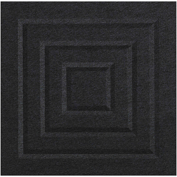 A black square Versare SoundSorb wall-mounted acoustic block with a square design.