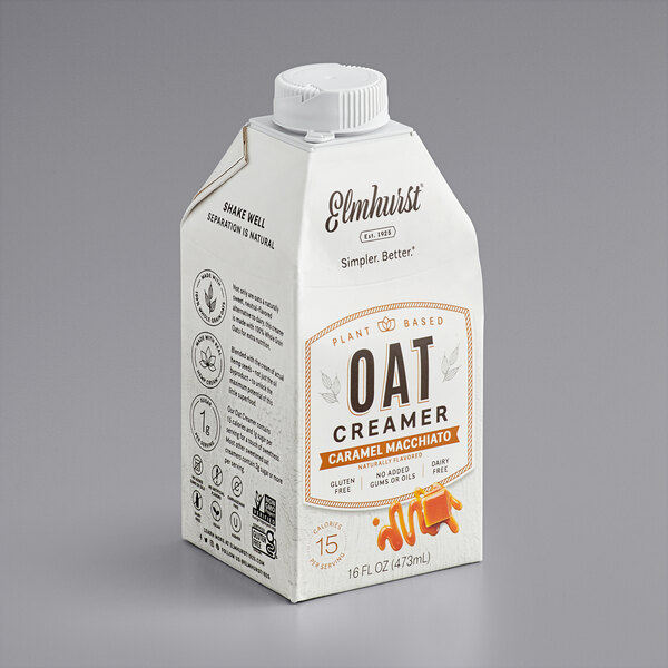 Elmhurst Caramel Macchiato Oat Creamer 16 fl. oz. 6/Case