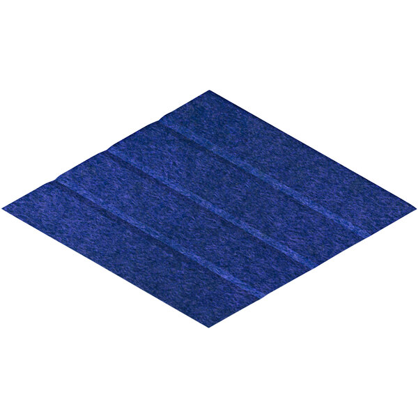 Versare SoundSorb 12" x 20 13/16" Blue Right Beveled WallMounted Acoustic Rhomboid 78205810