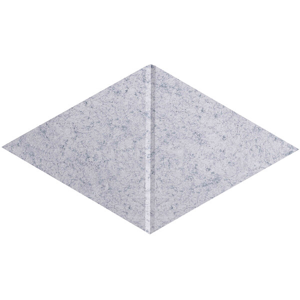A gray diamond-shaped Versare SoundSorb wall tile.