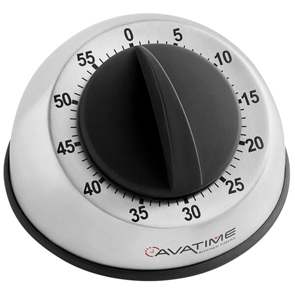 AvaTime Stainless Steel Mechanical 60 Minute Kitchen Timer