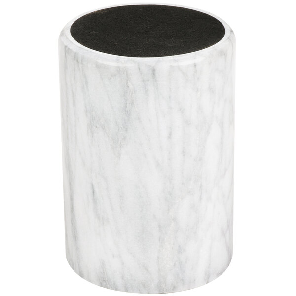 Tablecraft 5488W White Marble Wine Cooler 7" x 5"