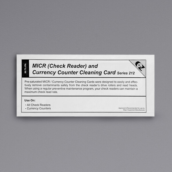 A white rectangular Controltek USA cleaning card with black text.