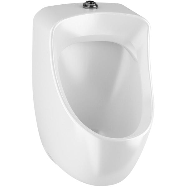 A white Sloan small washdown urinal with top spud inlet.