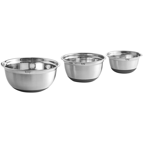 Choice 3 Qt. Stainless Steel Mixing Bowl with Silicone Bottom