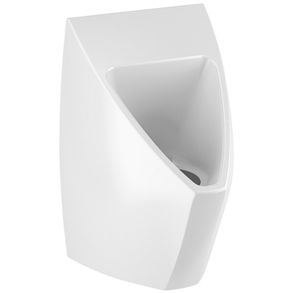 A white Sloan designer hybrid urinal with a hole.