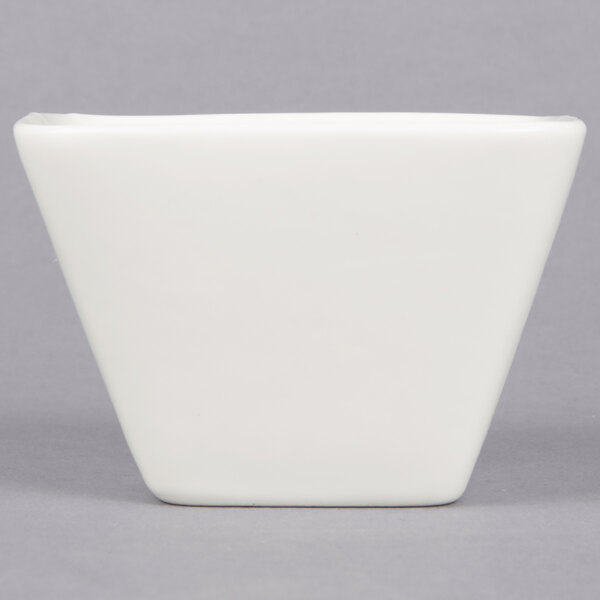 American Metalcraft PORB29 4 oz. White Square Porcelain Sauce Cup