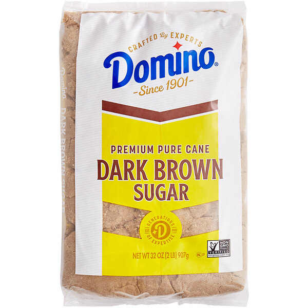 Domino Dark Brown Sugar 2 lb. - 12/Case