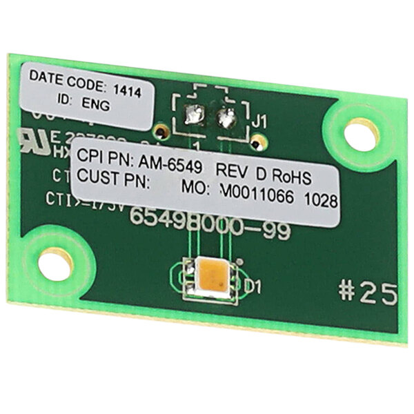 A green circuit board with white text and a label that reads "Amana 59144387"