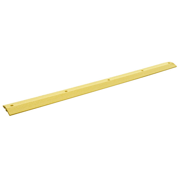 A long yellow rectangular plastic strip with channels.