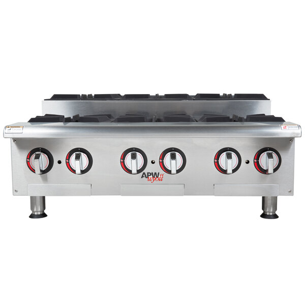 APW Wyott GHPS6i StepUp Six Burner Countertop Range