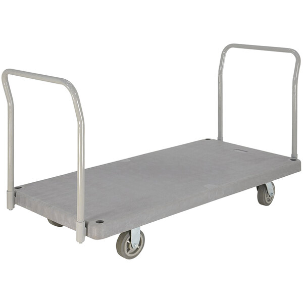 Vestil PPT242 30" x 60" HeavyDuty Dual Handle Plastic Platform Truck