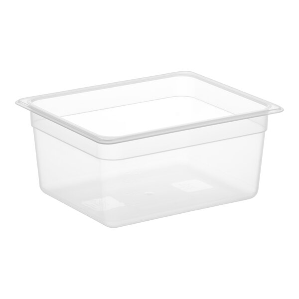 Vigor 1/2 Size 6" Deep Translucent Polypropylene Food Pan