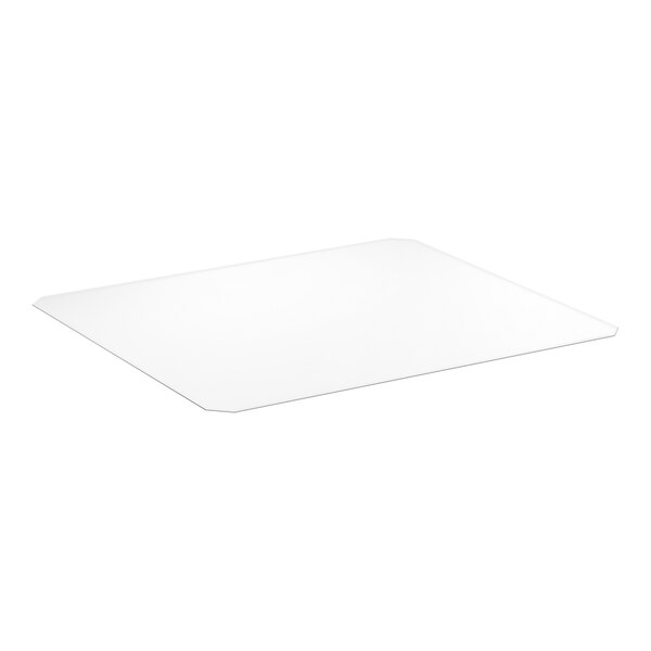 A clear PVC shelf liner measuring 21 inches by 24 inches.