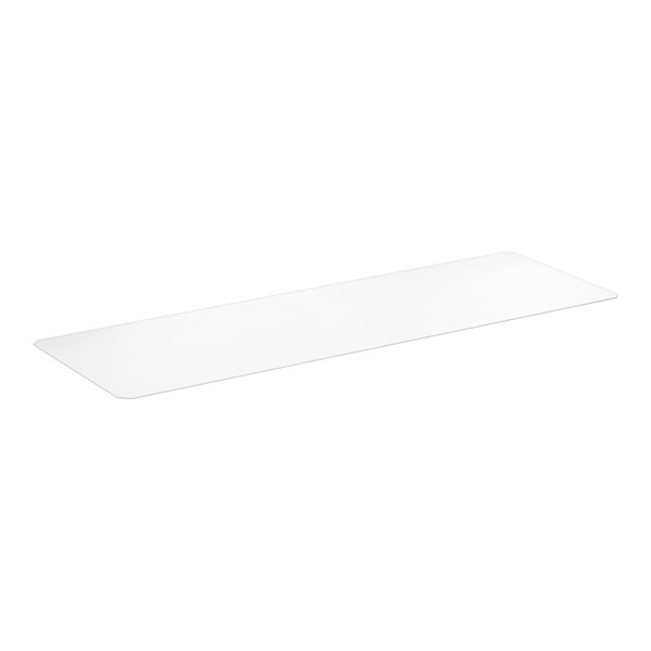 A clear PVC shelf liner measuring 24 inches by 72 inches.