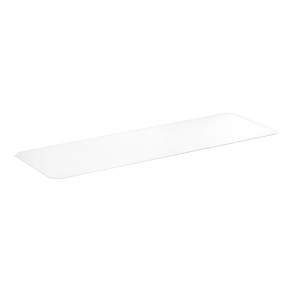 A clear PVC shelf liner measuring 12 inches by 36 inches.