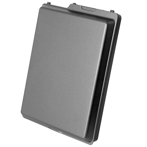 A black and grey rectangular battery pack with a black border.