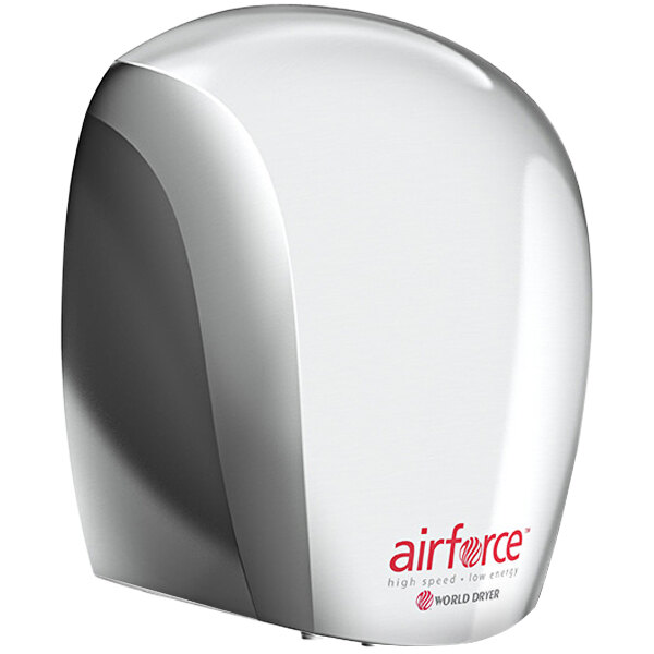 World Dryer J972A3 Airforce Polished Stainless Steel Automatic Surface