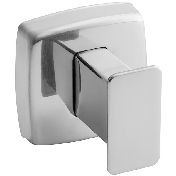 An American Specialties, Inc. stainless steel robe hook with a square design and satin finish.