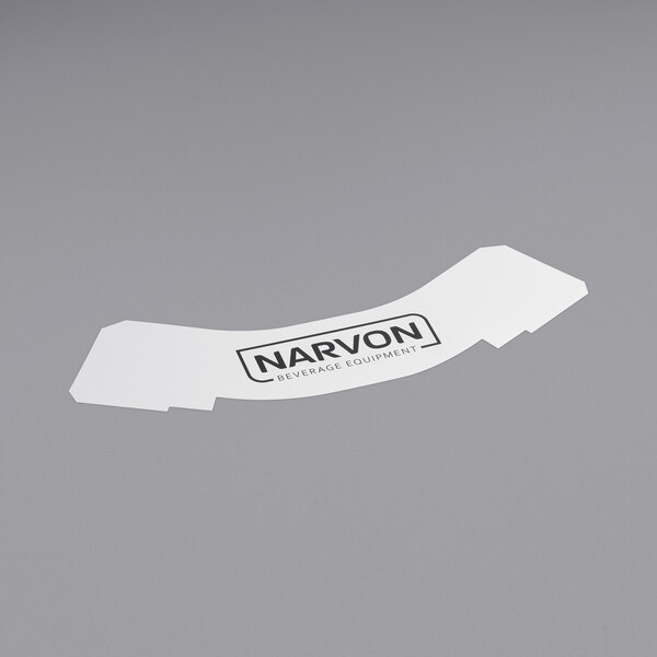 A white sticker with black text reading "Narvon"
