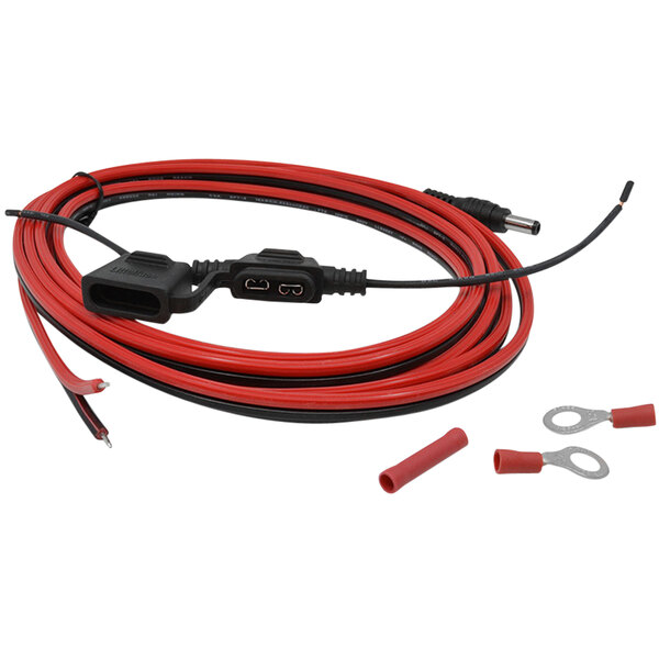 A Zebra XDIM G2 wiring kit with a red and black cable and connectors.
