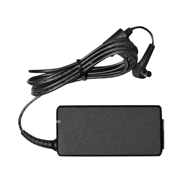 A black power cord for a Zebra L10 Rugged Tablet.